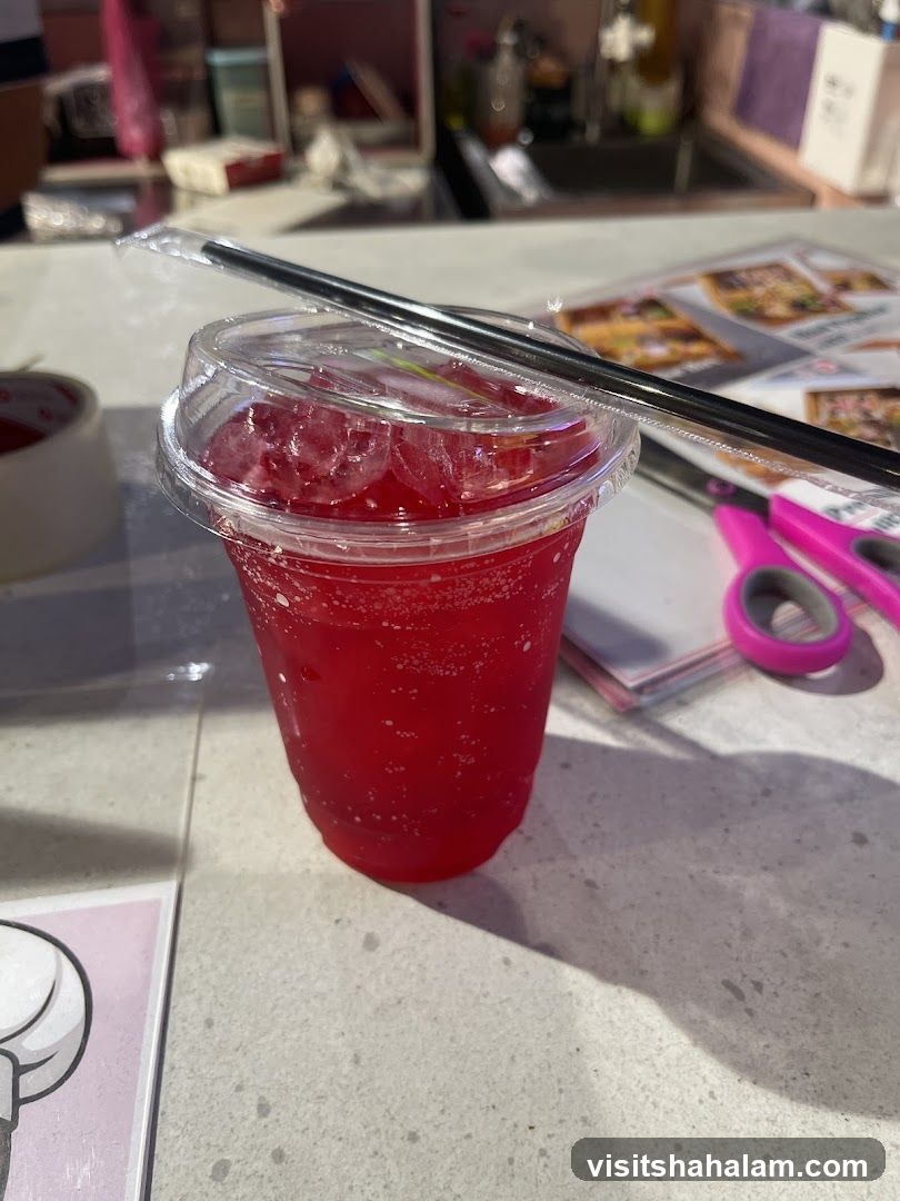 Red Drink with Straw
