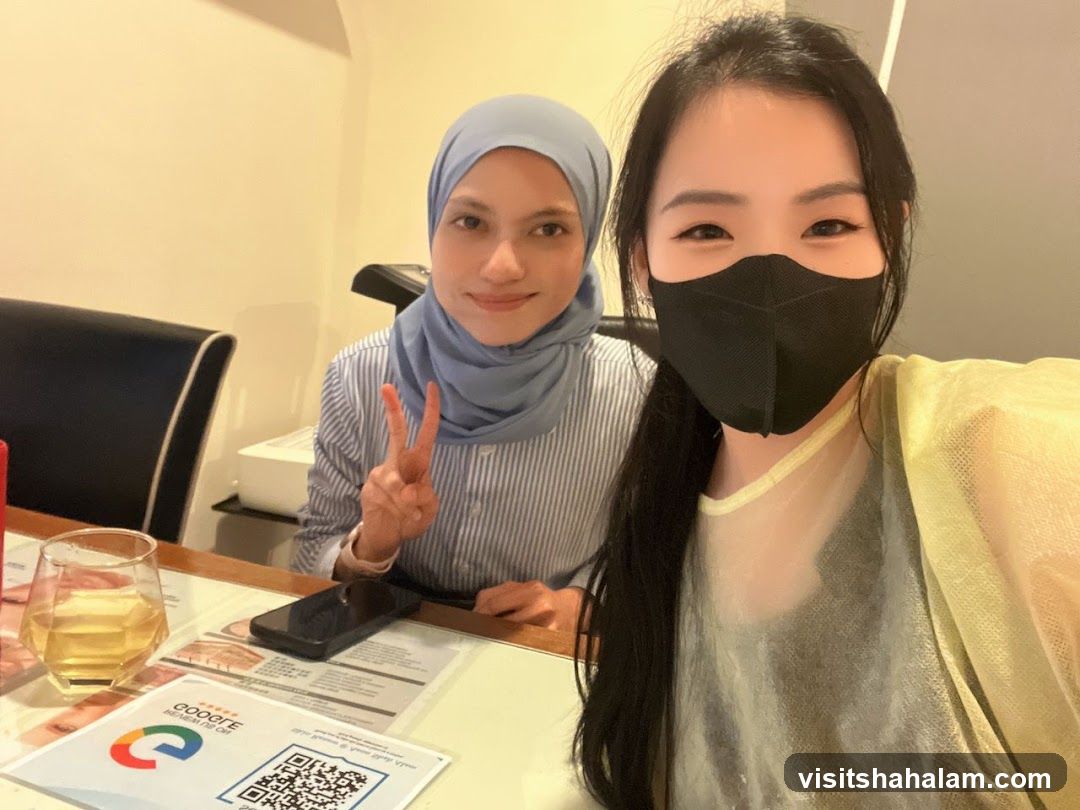 Two women at a table