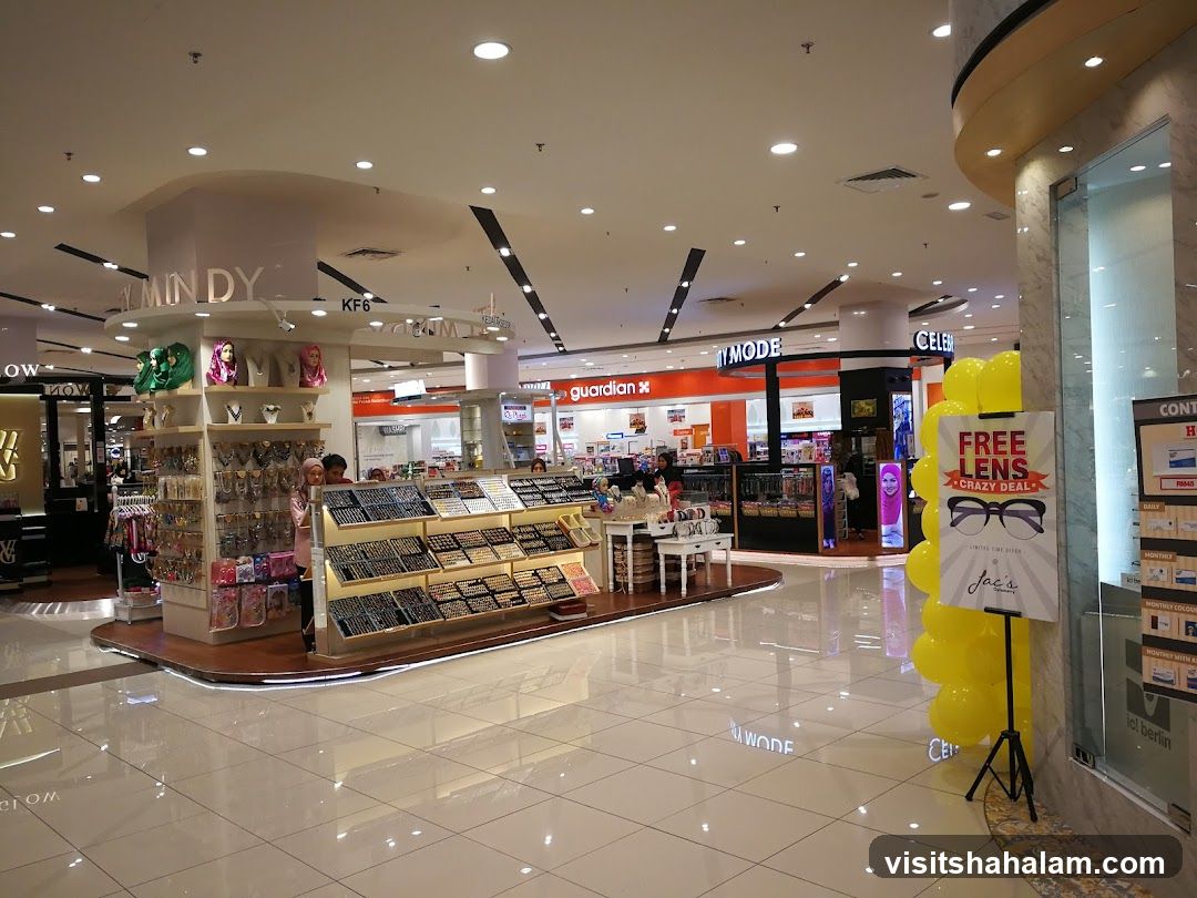 Mall Interior with Retail Displays