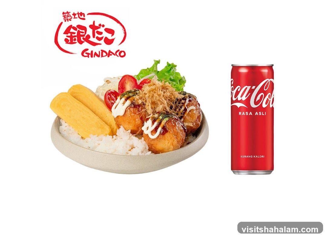 Gindaco Takoyaki Bowl with Coca-Cola