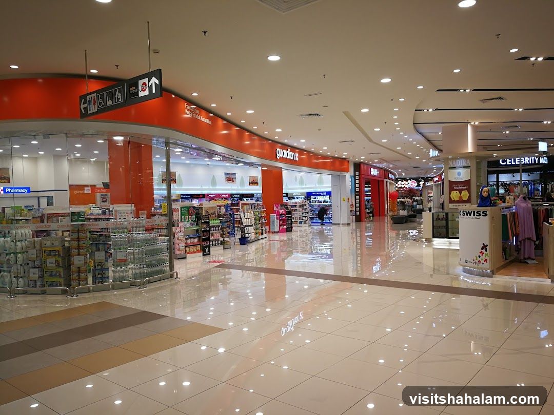 Mall Interior with Shops