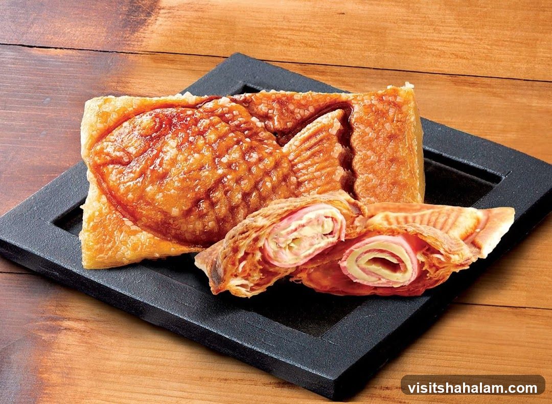 Taiyaki with Ham and Cheese