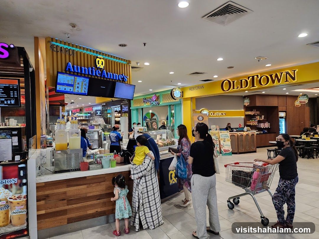 Mall Food Court with Auntie Anne's and OldTown