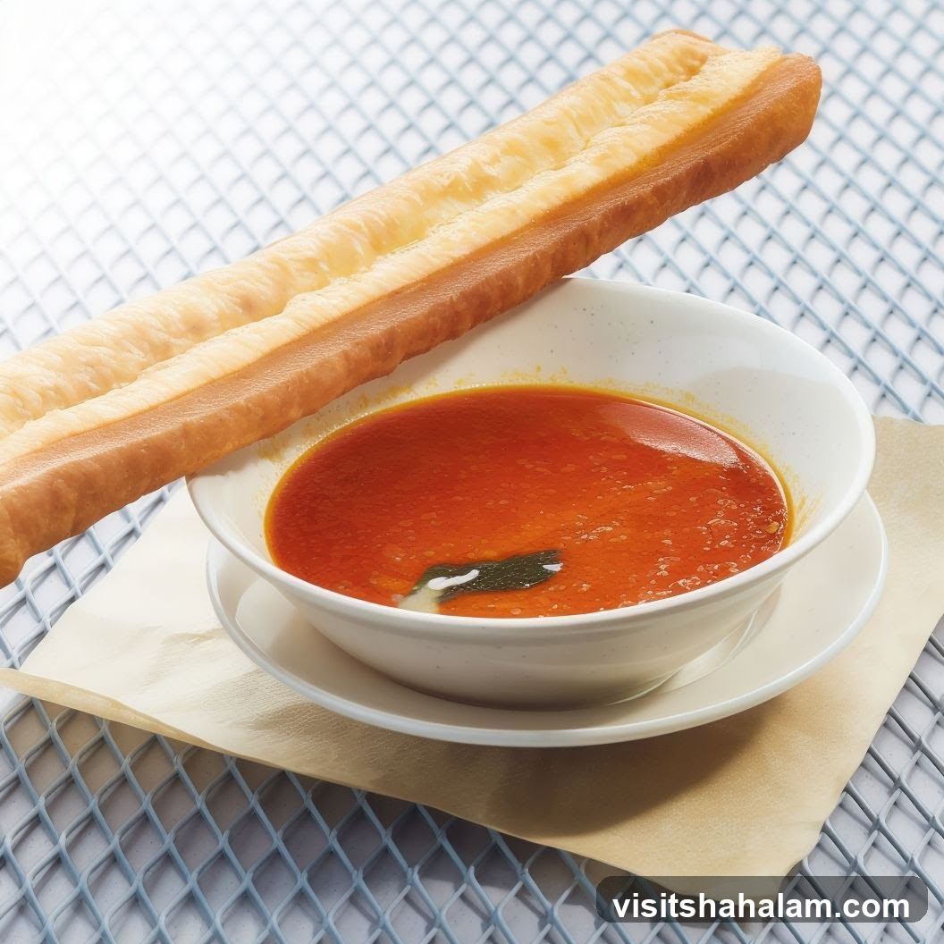 Tomato Soup with Fried Dough Stick