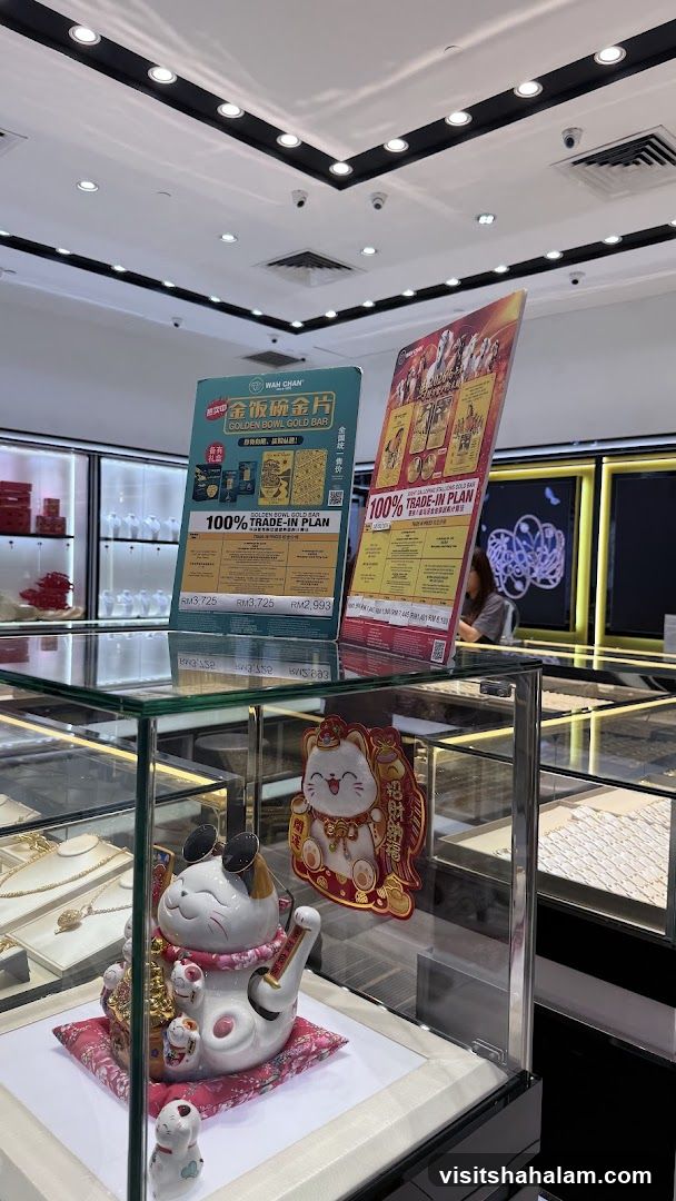 Jewelry Store Display with Promotional Signs