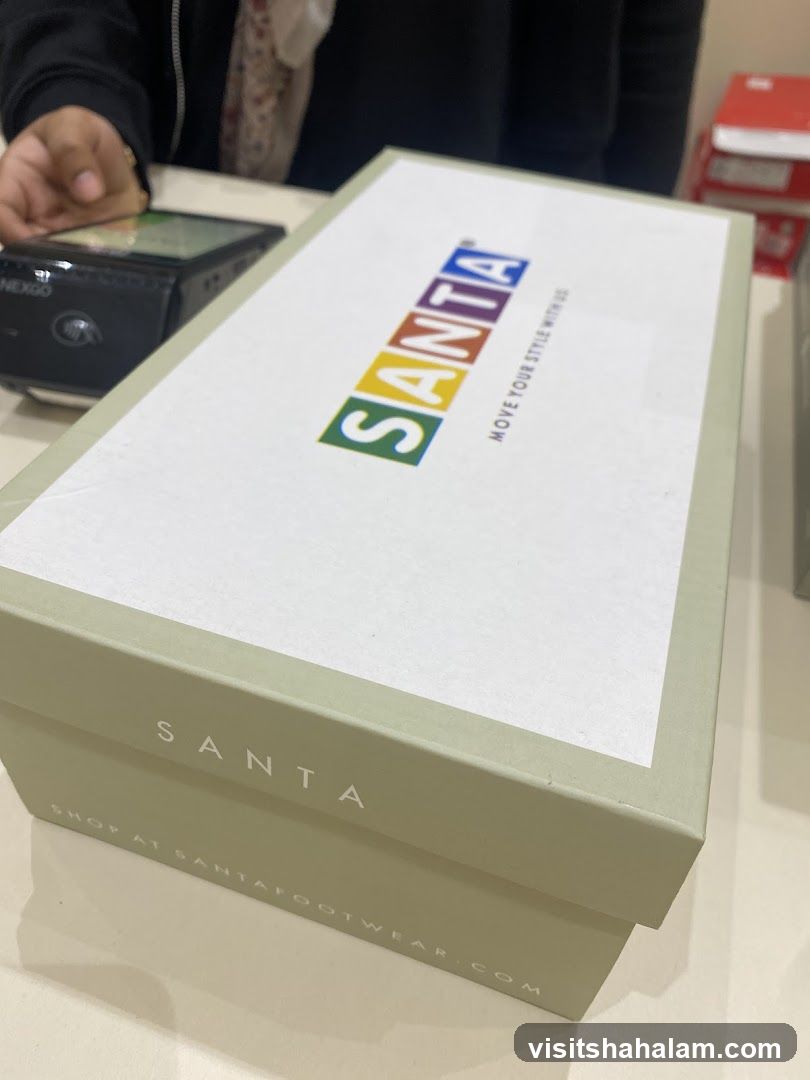 Shoe box with brand logo