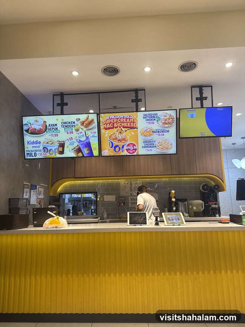 Food Counter with Digital Menu Boards