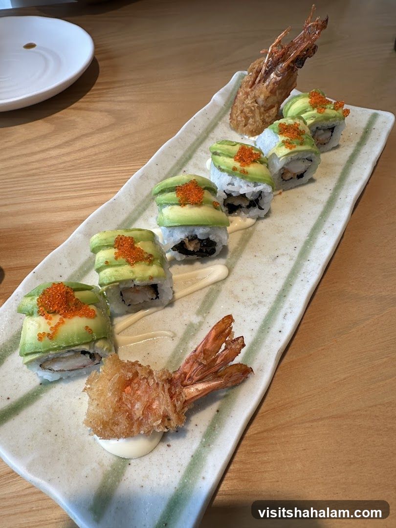 Avocado Sushi Rolls with Shrimp