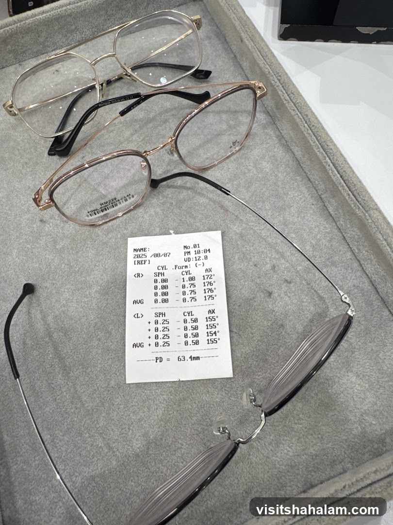 Eyeglass Prescription and Frames