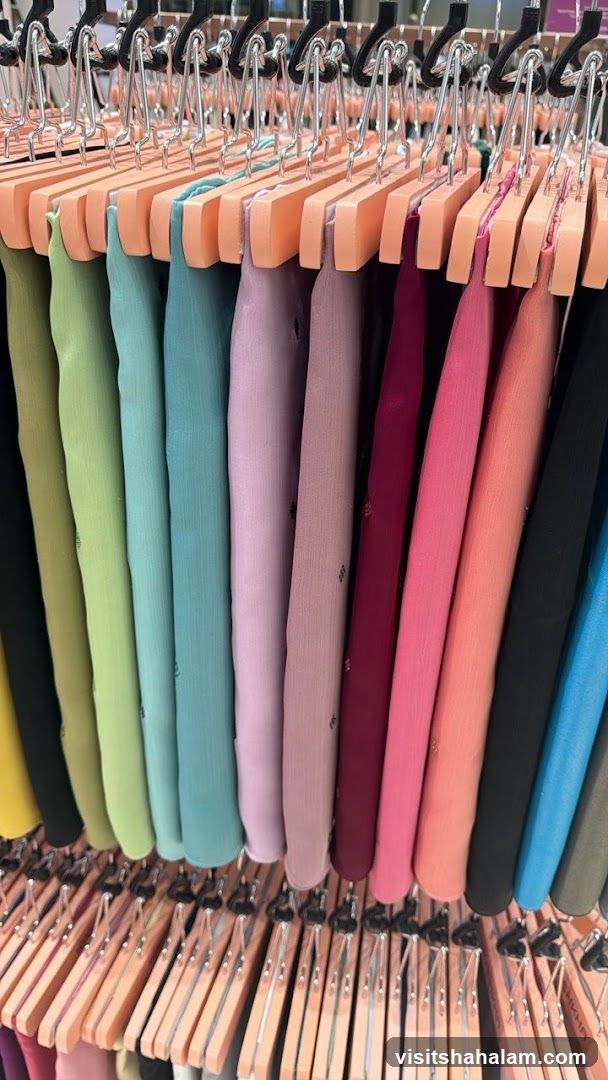 Colorful Scarves on Hangers