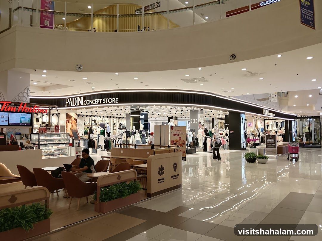 Padini Concept Store and Tim Hortons in a Mall