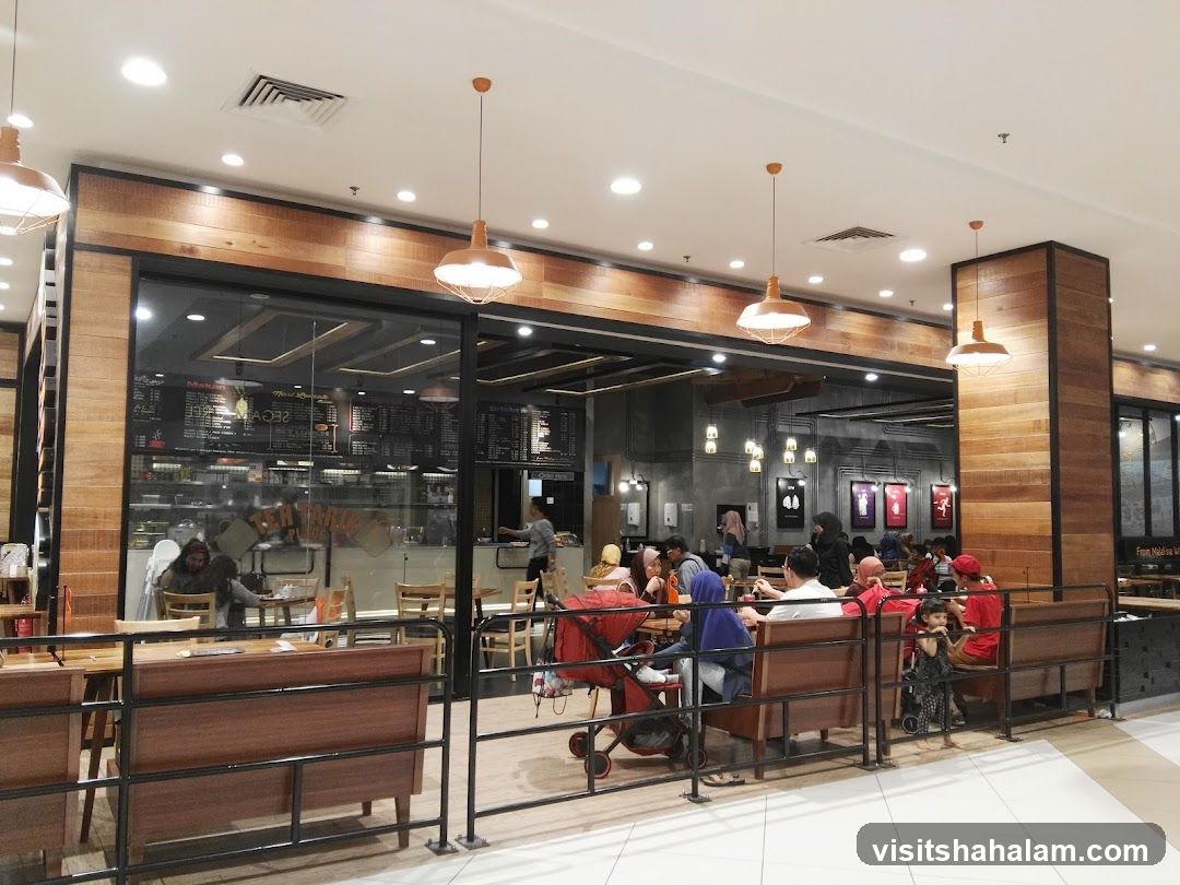 Cafe Interior with Patrons