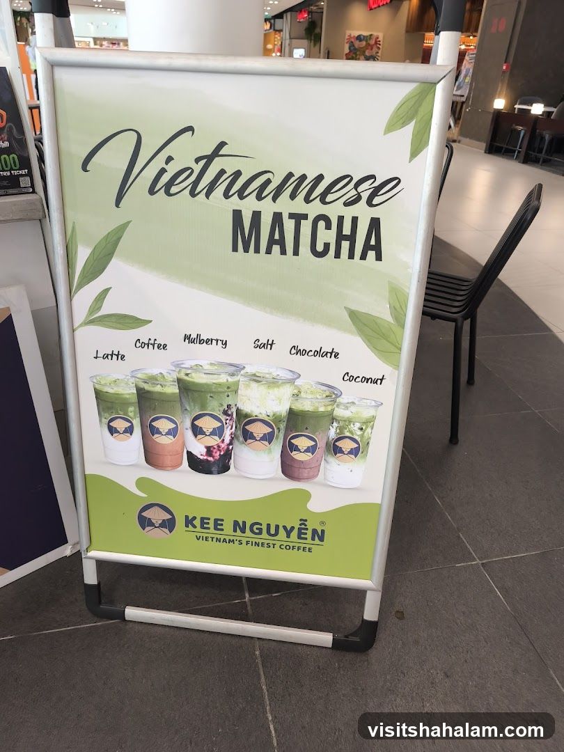 Vietnamese Matcha Menu
