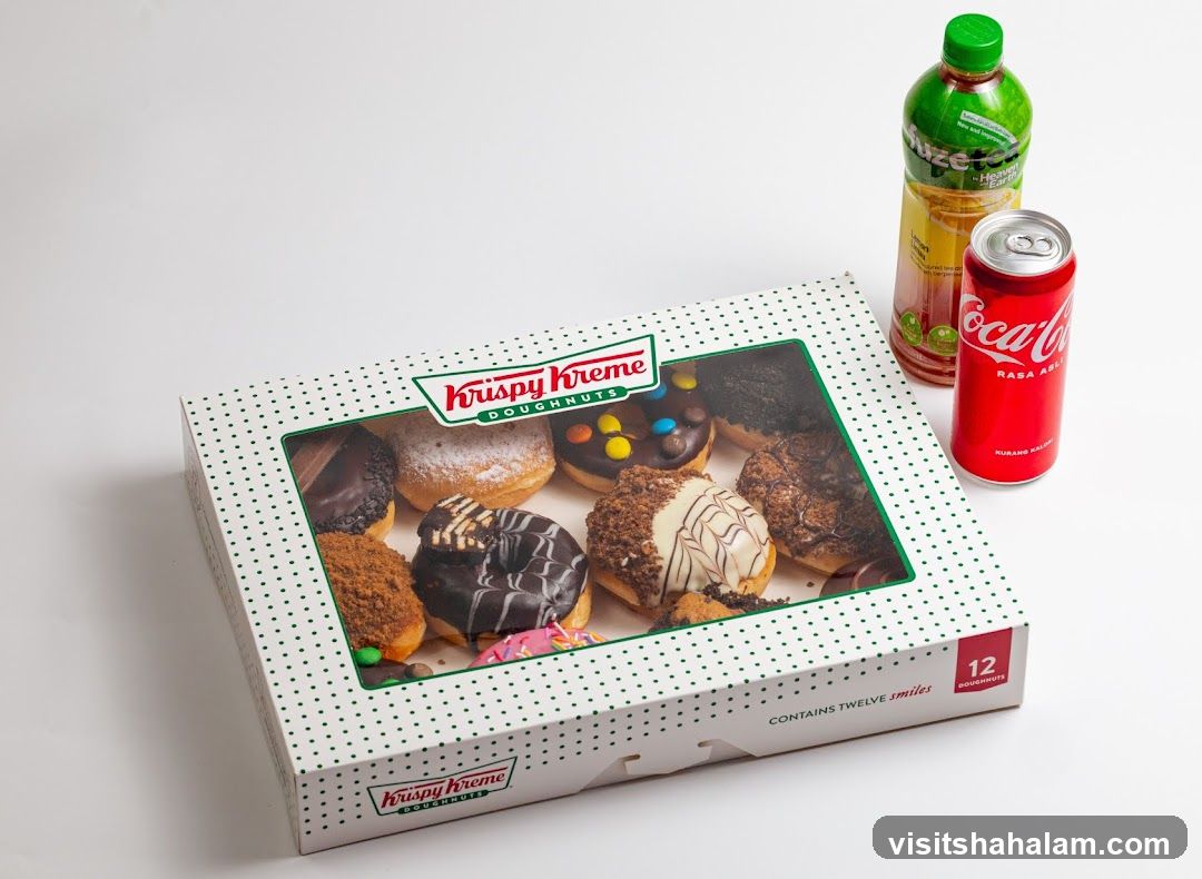 Krispy Kreme Doughnuts with Drinks
