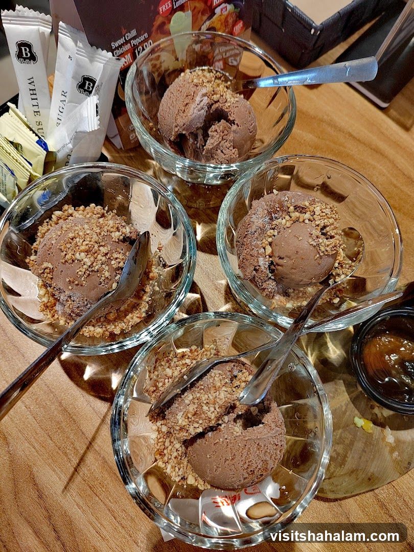 Chocolate Ice Cream with Nuts