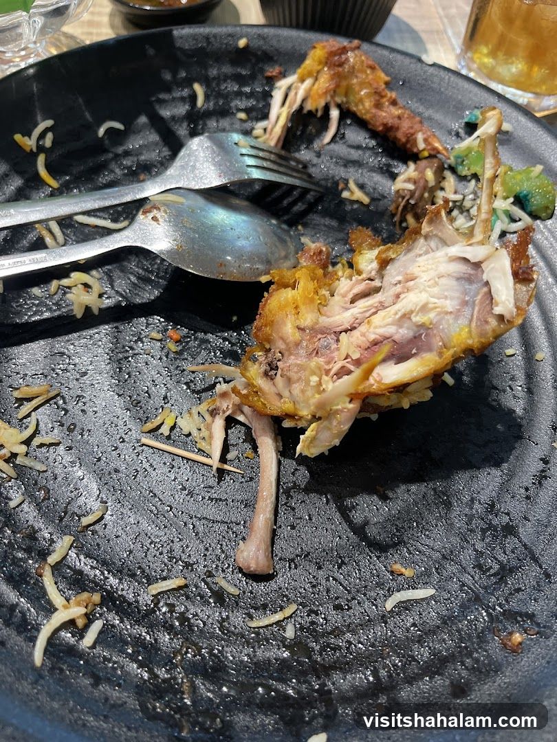 Dirty Plate with Leftover Food
