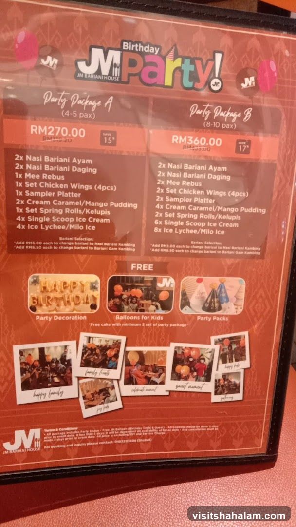 JM Birthday Party Packages