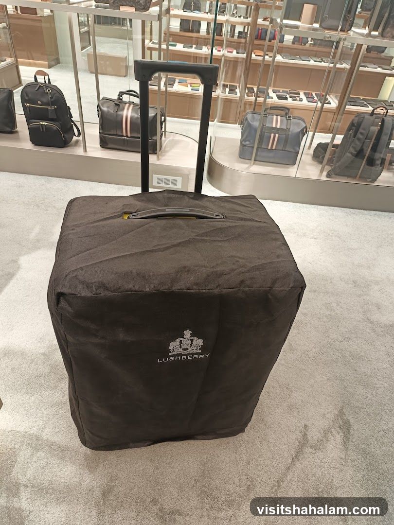 Luggage in a store