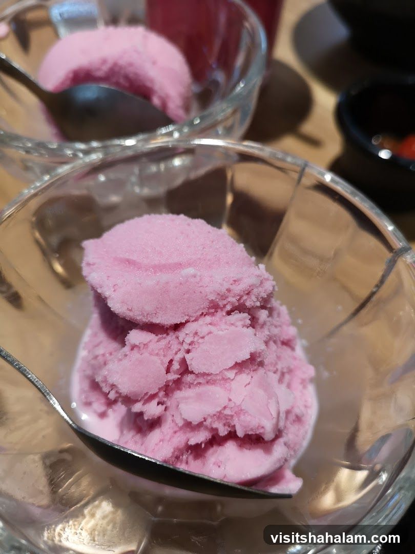 Pink Ice Cream in Bowls