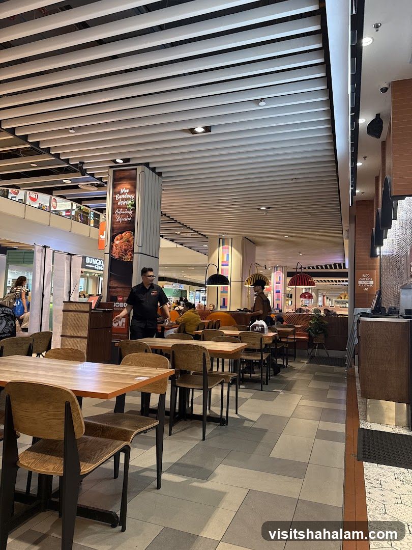 Restaurant Interior with Tables and Chairs