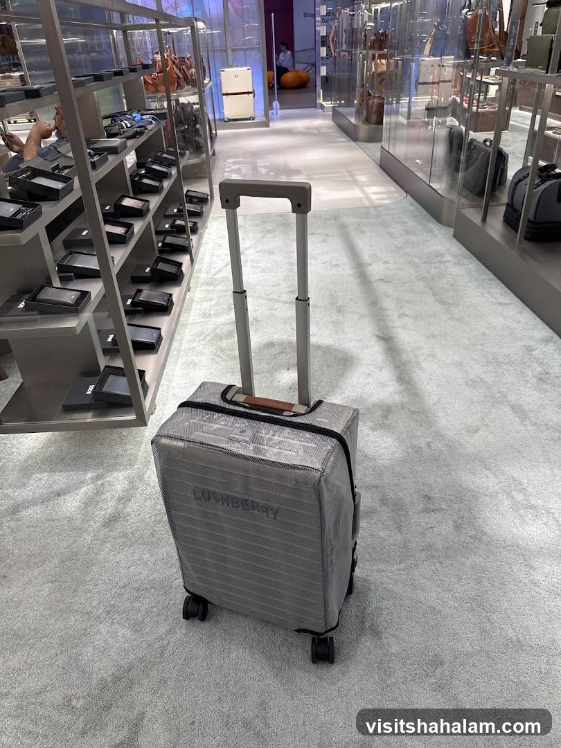 Luggage in a store