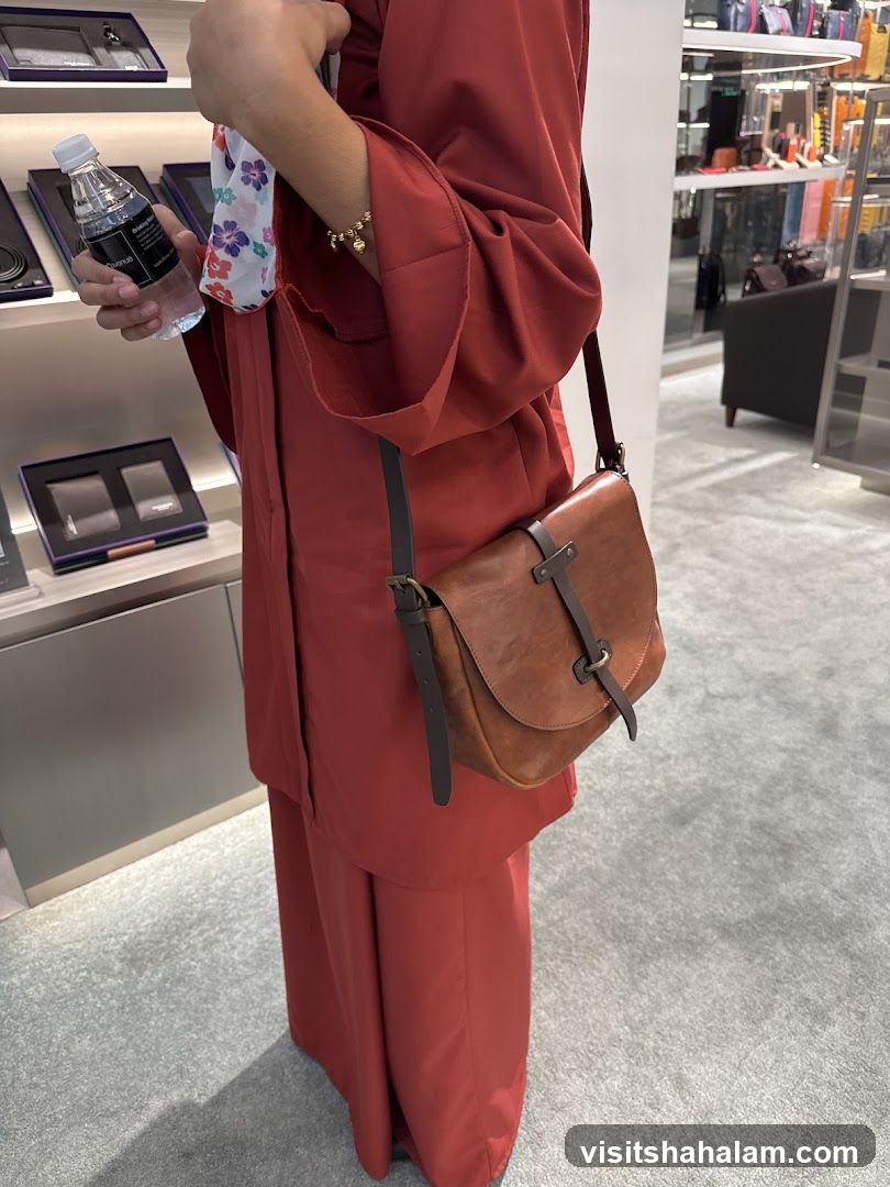Woman with Brown Leather Bag