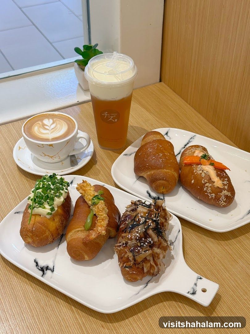 Assortment of Pastries and Drinks