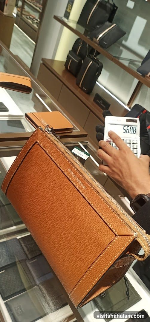 Leather Clutch and Calculator