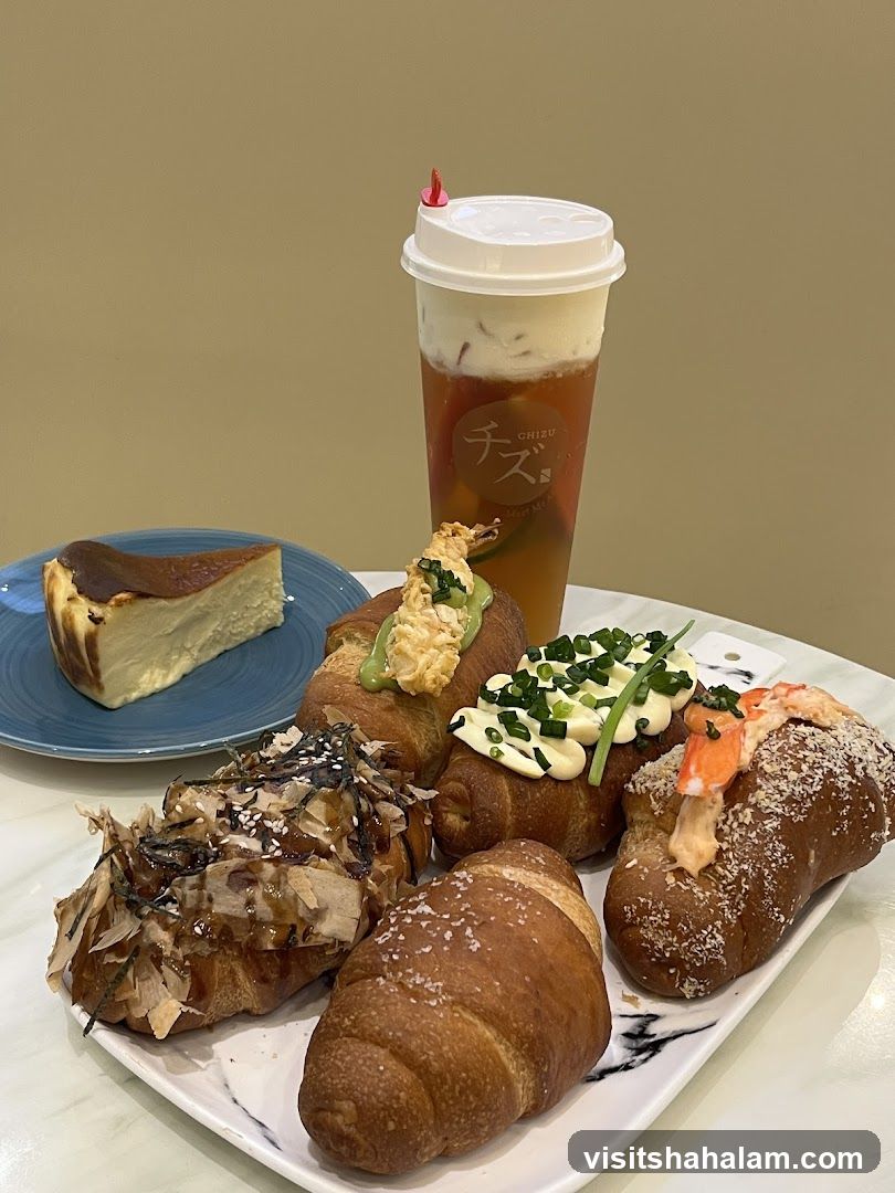 Assortment of Pastries and Drink