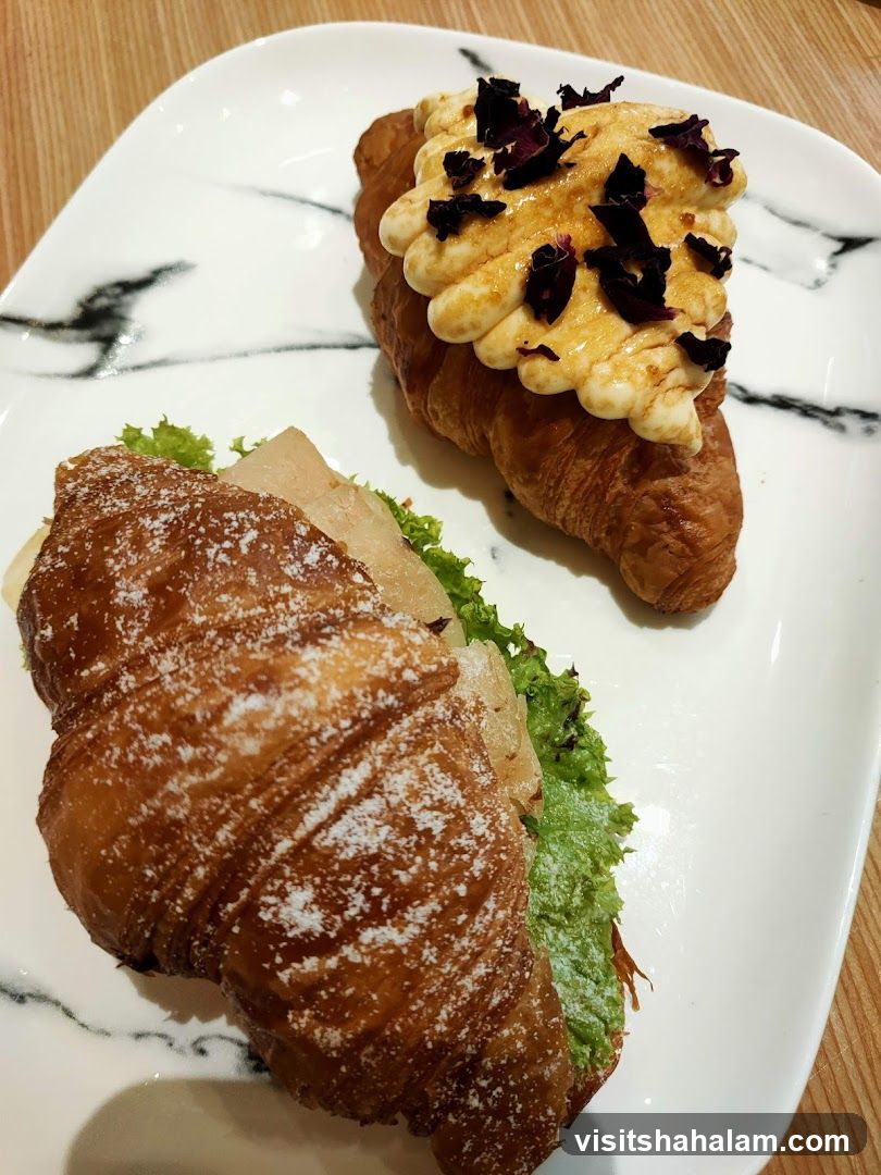 Croissants on a Plate