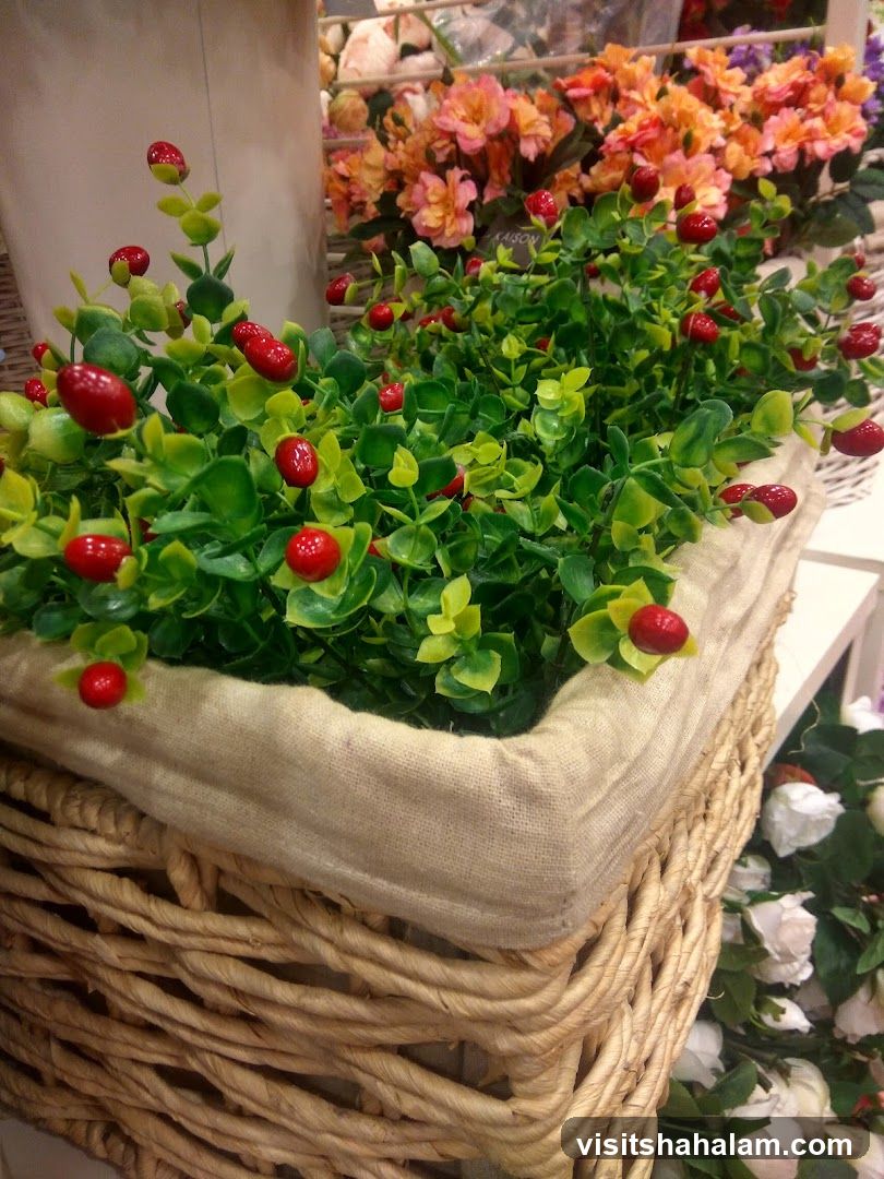 Artificial Plant with Red Berries