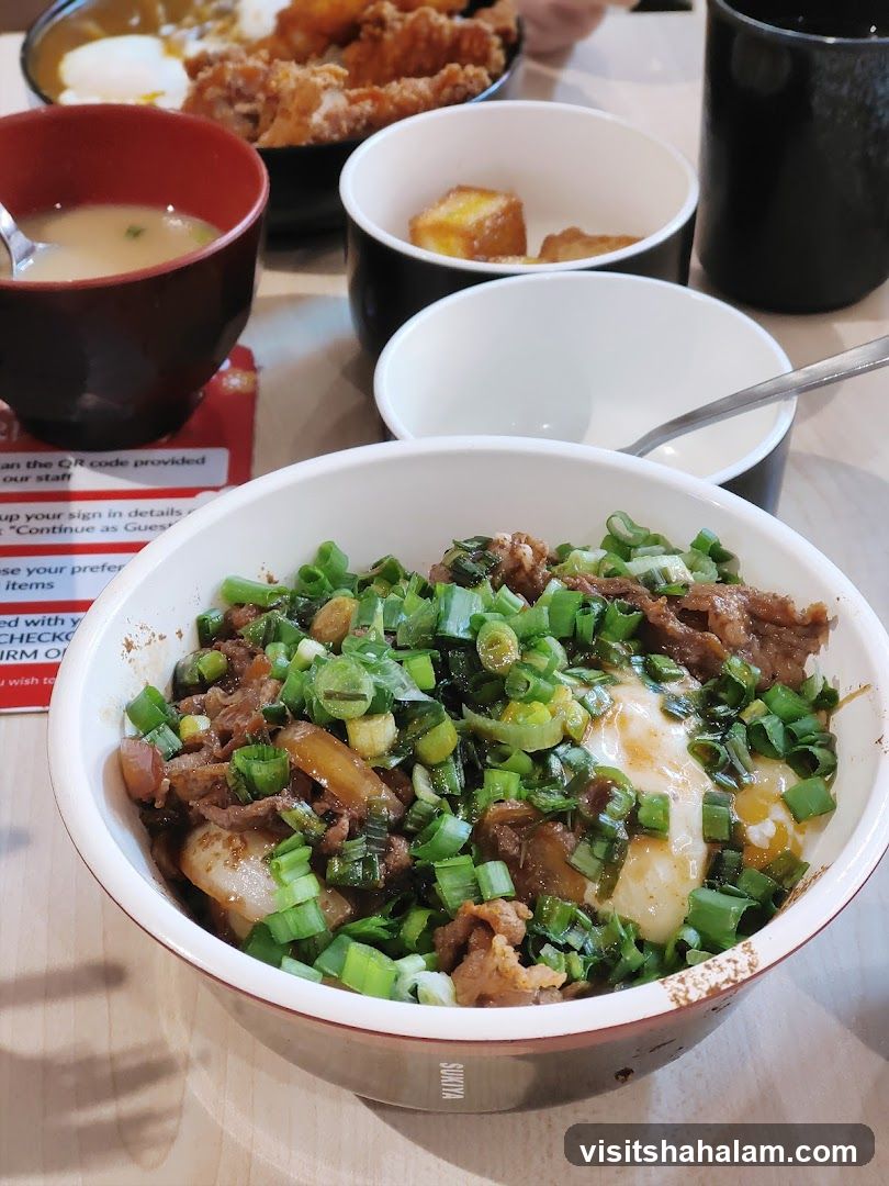 Beef Bowl with Scallions