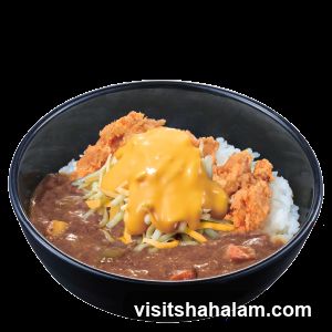 Curry Rice with Fried Chicken and Cheese