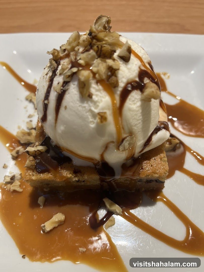Dessert with Ice Cream and Caramel