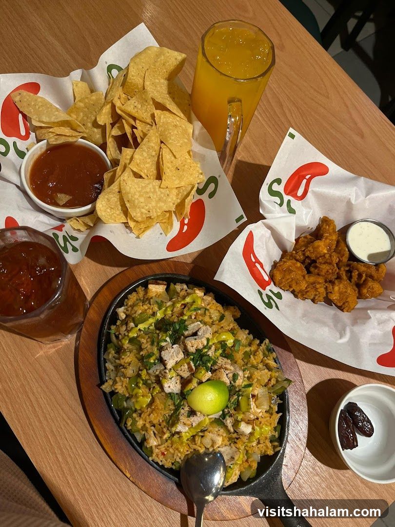 Sizzling Chicken Fajitas with Chips and Salsa
