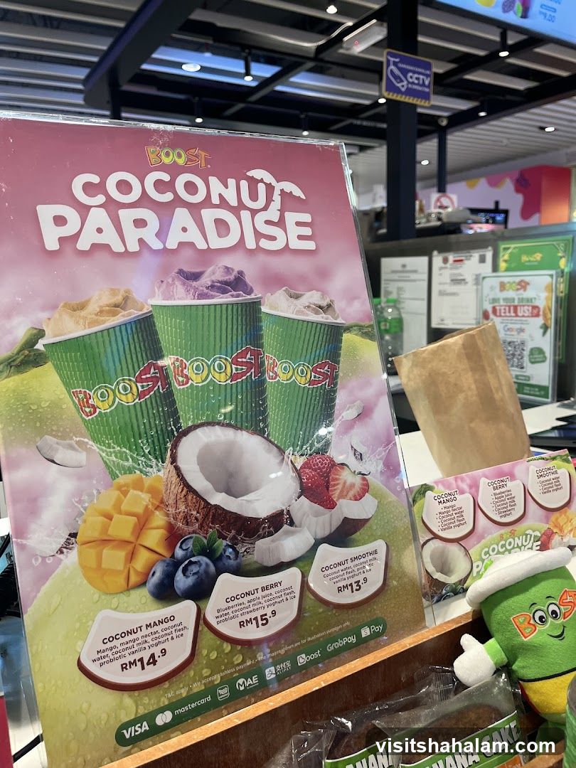 Boost Coconut Paradise Menu