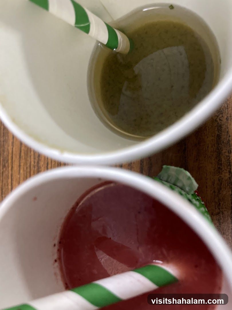 Two Drinks with Straws