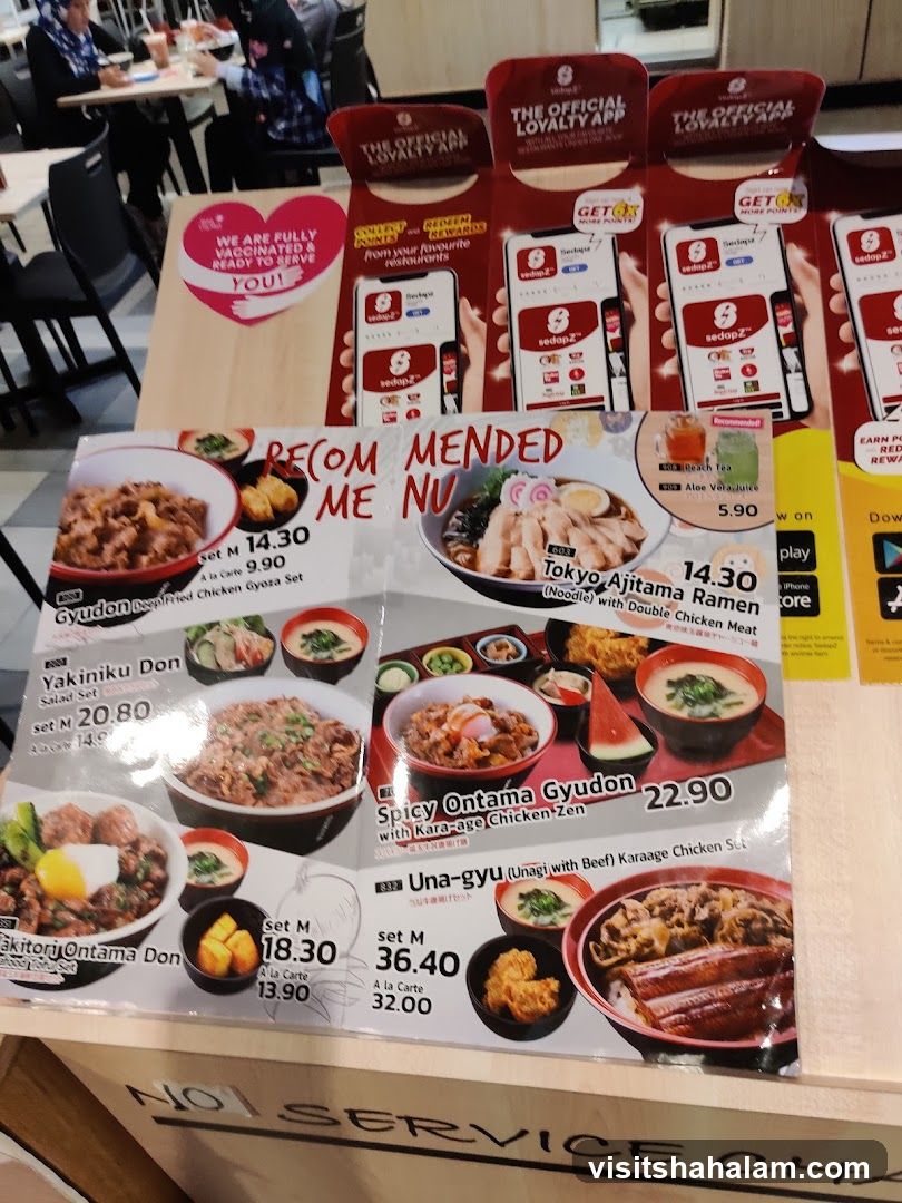 Recommended Menu