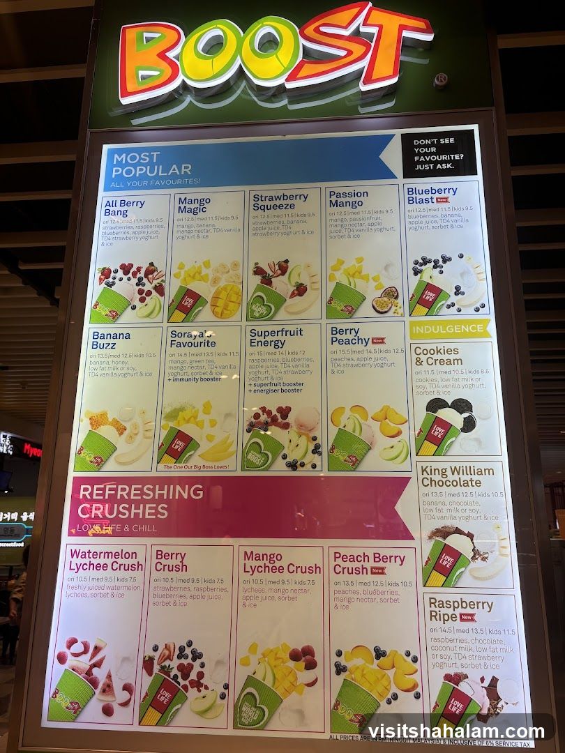 BOOST Menu