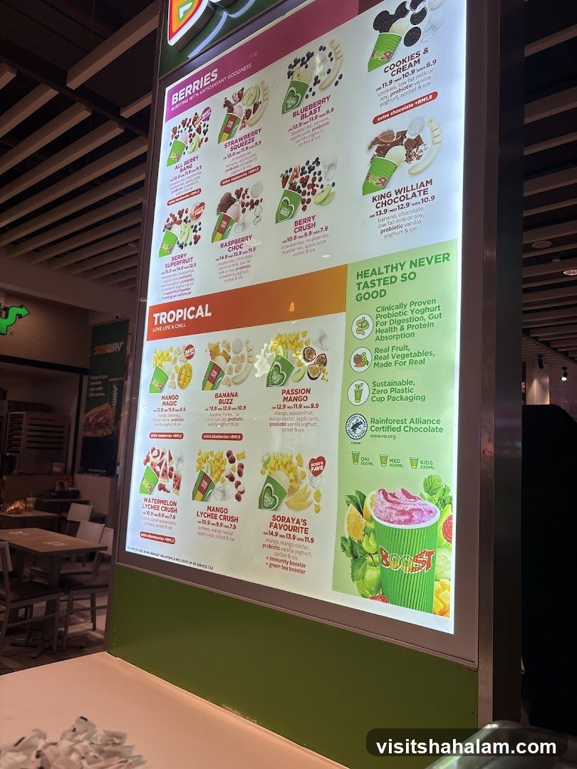 Boost Juice Menu