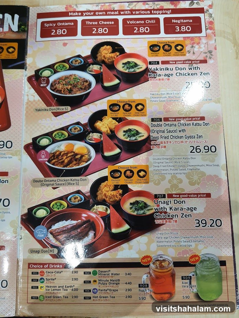 Make your own meal with various topping!