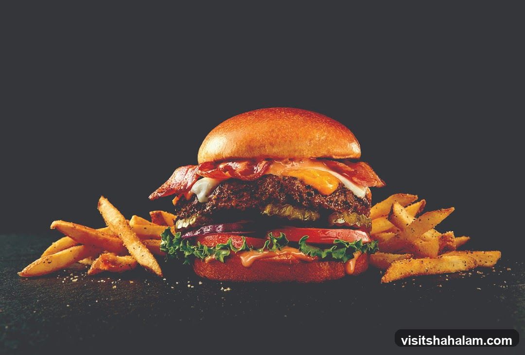 Bacon Cheeseburger and Fries