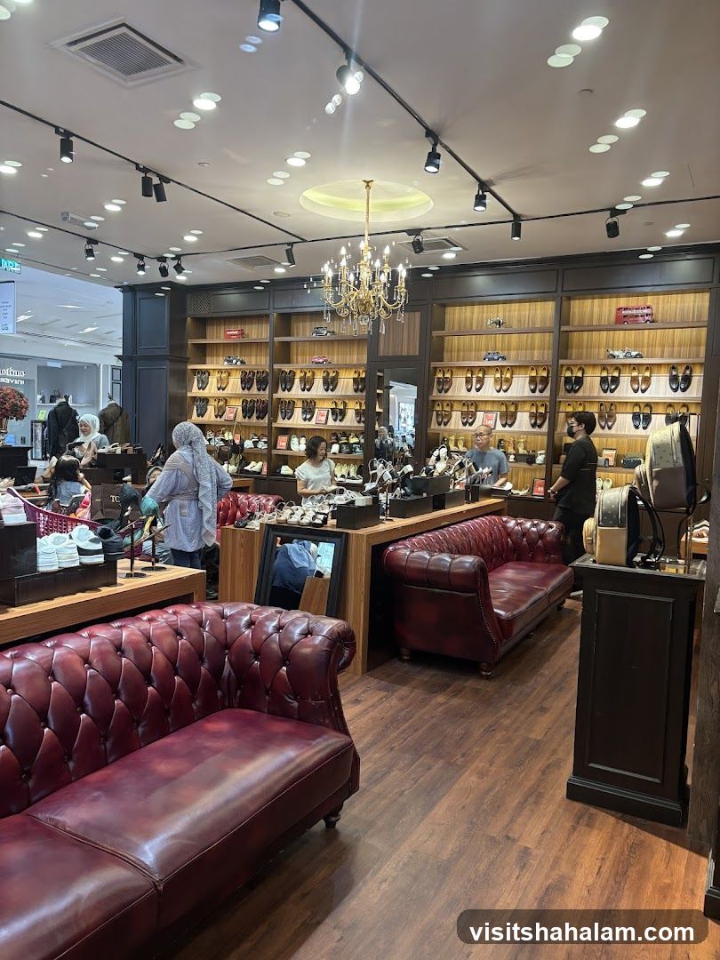 Interior of a shoe store