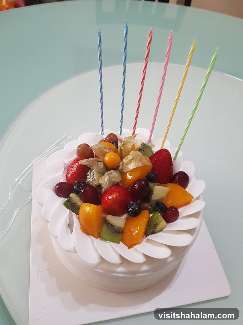 Fruit Cake with Candles
