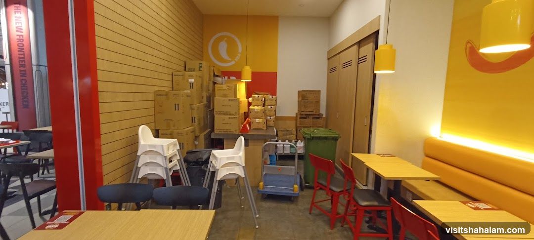 Restaurant Interior with Boxes