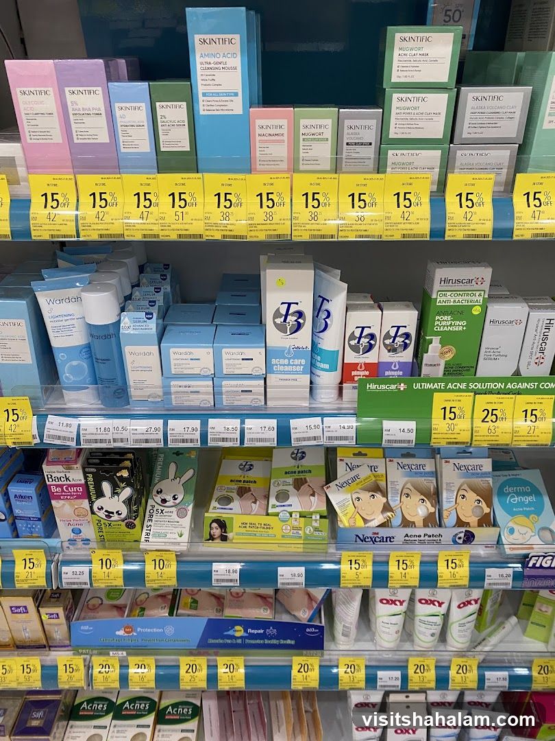 Skincare Products on Shelves
