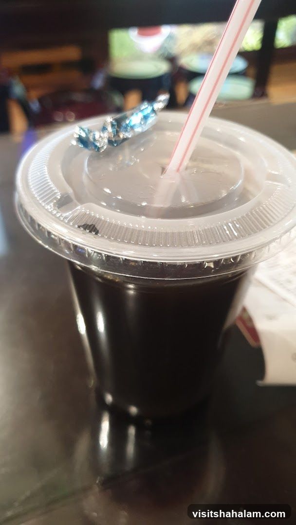 Iced Coffee with Candy Wrapper
