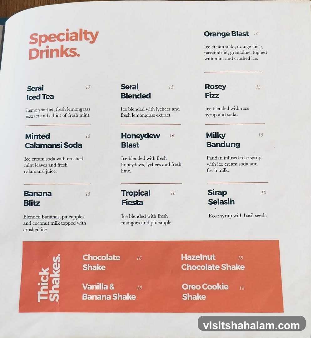 Specialty Drinks.