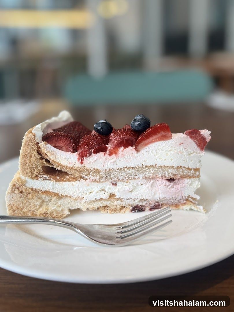Slice of Berry Cake