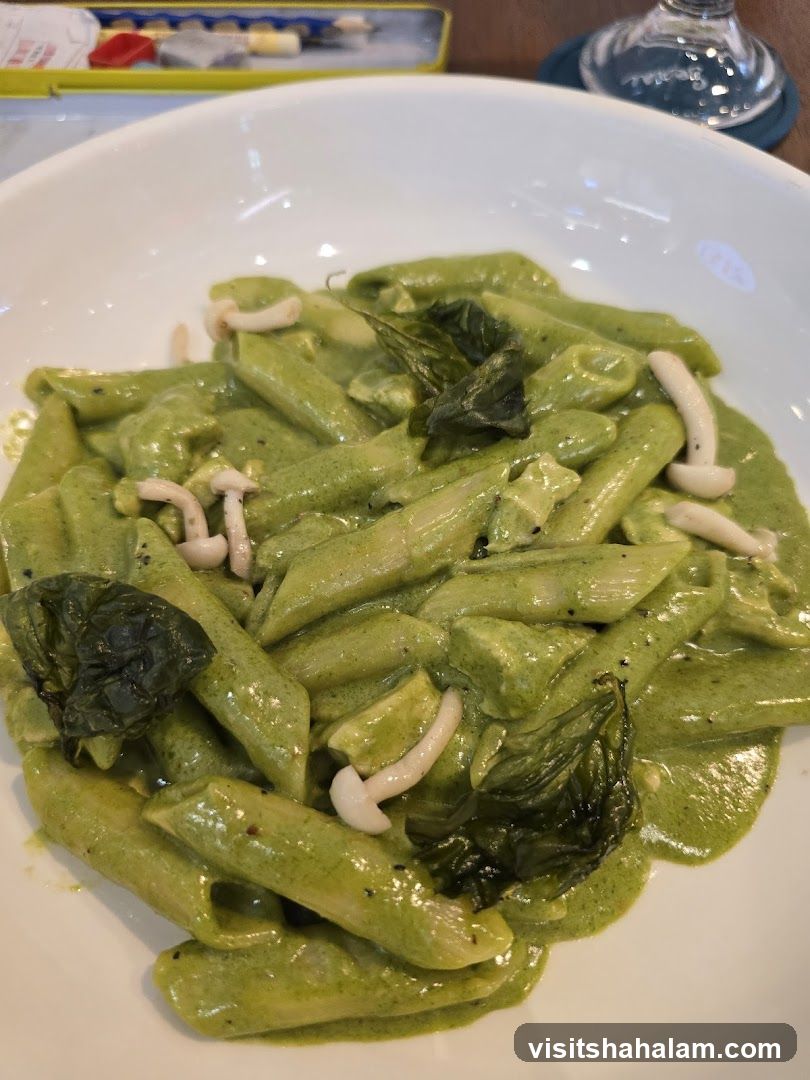 Penne Pasta with Green Sauce